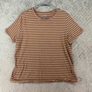 Universal Thread T-Shirt Womens XXL Colorful Striped 70s Style Short Sleeve